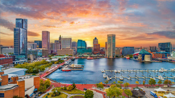 istock Baltimore Maryland Downtown Drone Skyline Aerial 2168127477