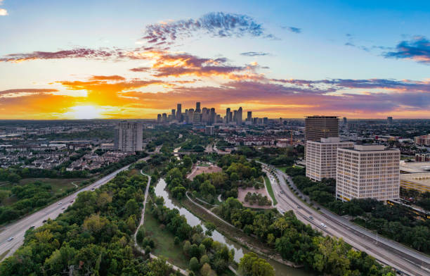 istock Houston Texas Downtown Drone Skyline Aerial 2168127480