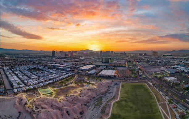 Las Vegas Nevada Drone Skyline Aerial