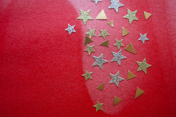 stars, old retro pattern on grungy paper, vintage background