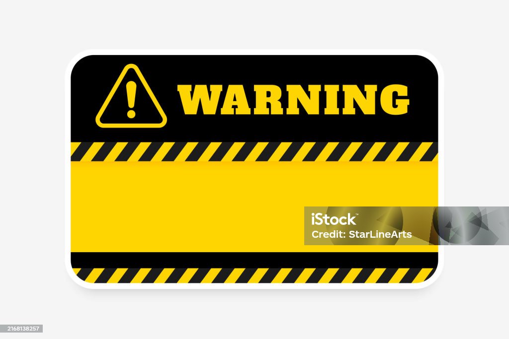 Empty Alert Design Street Alert Barrier Background With Empty Space Stock Illustration ...