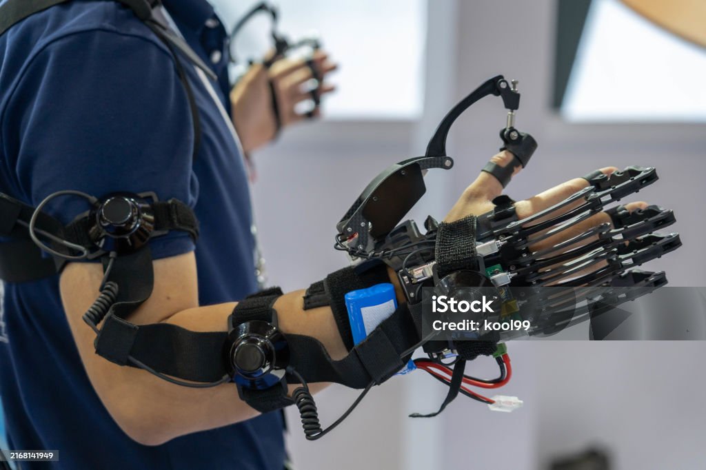 Robot Control By Human Using Mind Human Controlled Robot Remote Sensing Set Stock Photo - Download Image ...