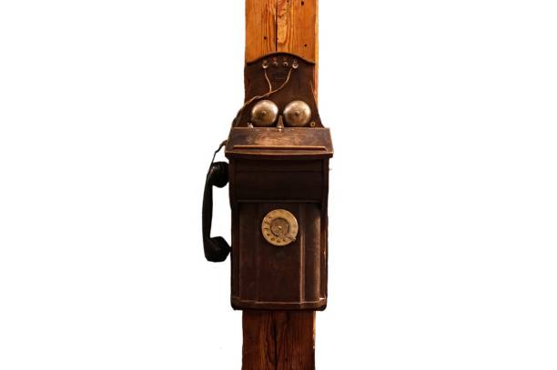 istock Vintage Day. Old Vintage Telephone Isolated on White Background 2168143680