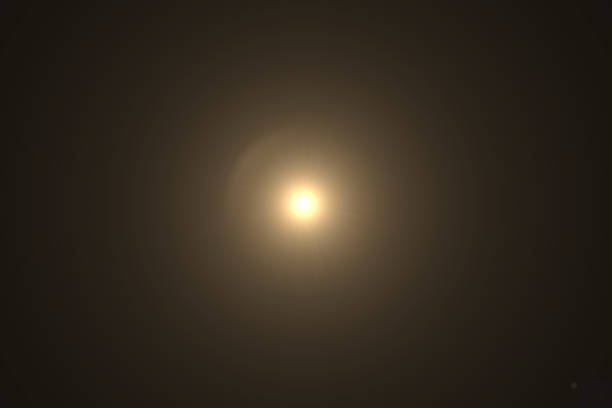 lens flare effects on black background