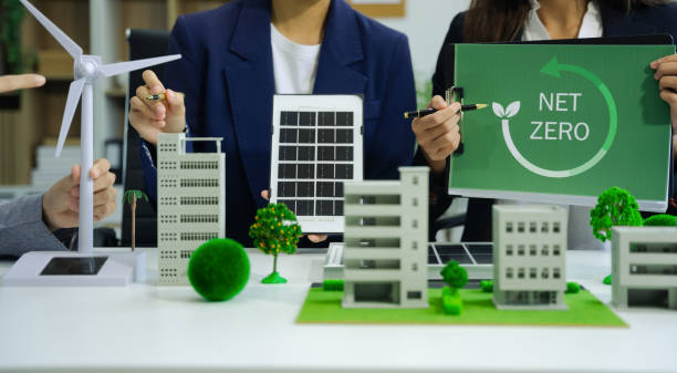 istock Engineer Teamwork Meeting, with partner on model building at company office working technology, Renewable energy-based green businesses and global warming. 2168153773