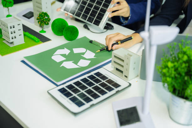 istock Engineer Teamwork Meeting, with partner on model building at company office working technology, Renewable energy-based green businesses and global warming. 2168153779