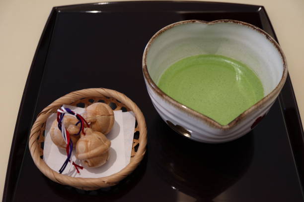 istock Matcha tea and wagashi (Japanese dessert) in Hakone, Japan 2168155292
