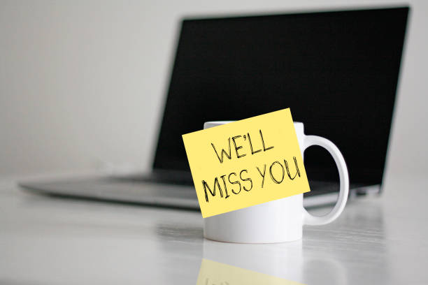 istock We will miss you message is shown using the text. We'll miss you concept 2168156866