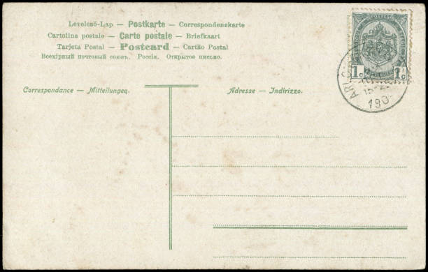 istock a vintage blank postcard sent from Arlon-Brussels train post office in Belgium in 1900s,  ready for any usage of  historic events background related to mail delievery description. 2168158037