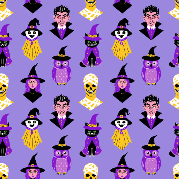 Halloween Character Pattern 13,200+ Where To Get Halloween Costume Pattern Stock Photos, Pictures ...