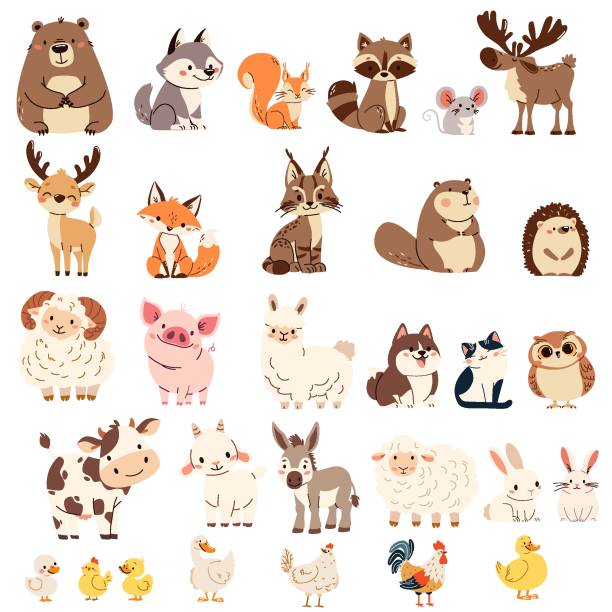 print - zwierzę obrazy stock illustrations