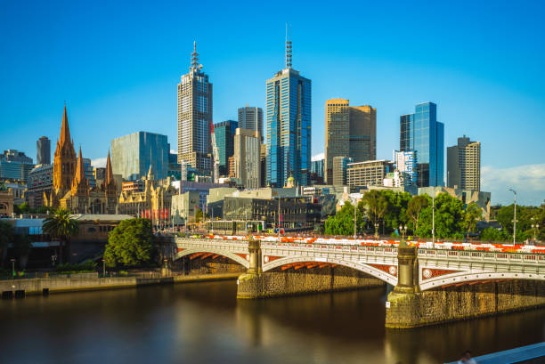 istock Melbourne city business district, CBD, located in Victoria state, Australia 2168170121