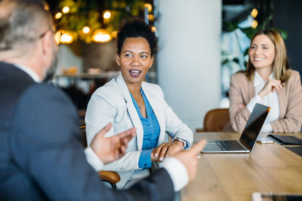 istock Business meeting with diverse employees 2168174585
