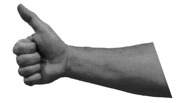 istock Halftone graphic of a hand giving a thumbs-up. Positive gesture, approval, success, and encouragement concept. Retro, pop art style illustrationHalftone graphic of a hand giving a thumbs-up. Positive gesture, approval, success, and encouragement concept 2168185583