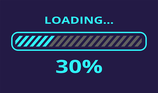 30 Loading Loading Bar 30 Loaded Stock Illustration - Download Image Now ...