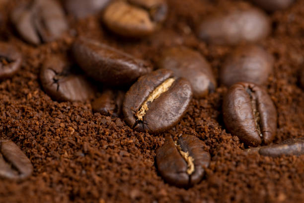 istock natural ground and roasted coffee for making a drink 2168186664