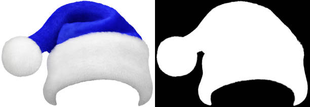 istock Santa Claus blue cap isolated on white 2168187432
