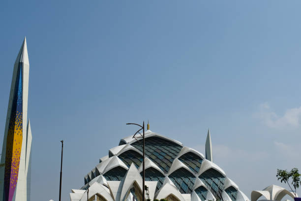 istock Al-jabbar mosque with bright sky 2168189238