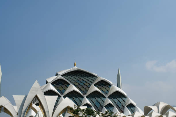 istock Al-jabbar mosque with bright sky 2168189266