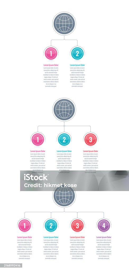 Step By Step Scheme Two Step 3 Step Four Step Scheme Set Color Scheme Set Vector Schemes ...