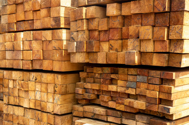 istock Dry planed and folded hardwood pieces 2168204468