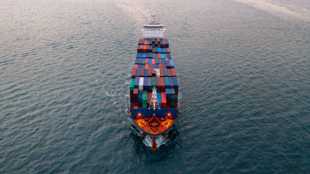 istock Aerial view container cargo ship sea freight shipping, Global business industry import export logistic transportation international by container cargo ship, Container cargo ship commercial freight. 2168205954