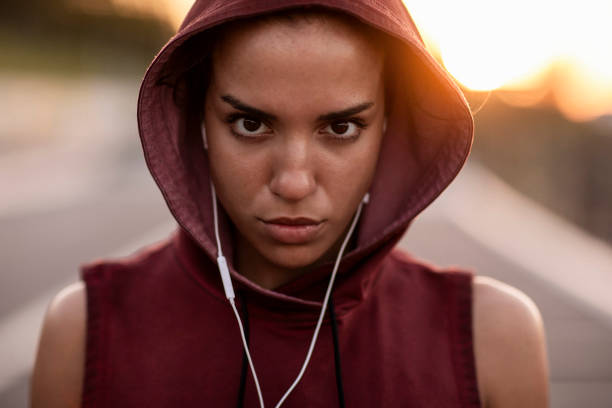 istock Young athlete with hoodie 2168206750
