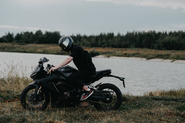 istock A young man is a biker on a sports motorcycle 2168207488