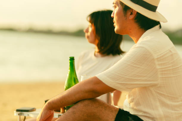 Young generation living in Asia spending time with friends and family at the beach