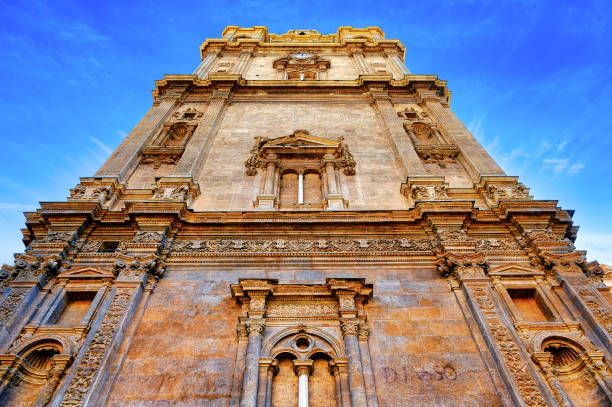 Medieval stone architecture in the cathedral, Murcia, Spain