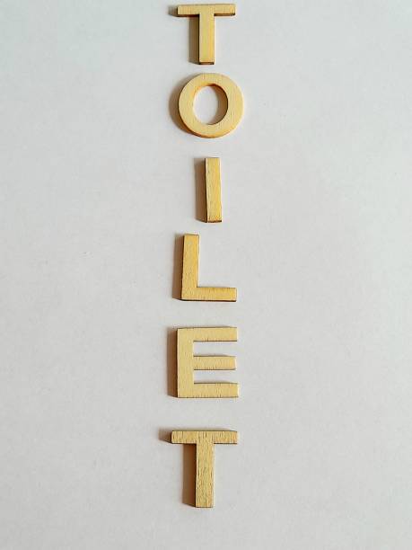 Toilet subtitle or text with white background