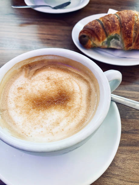 istock Croissant and cappuccino coffee. 2168227165