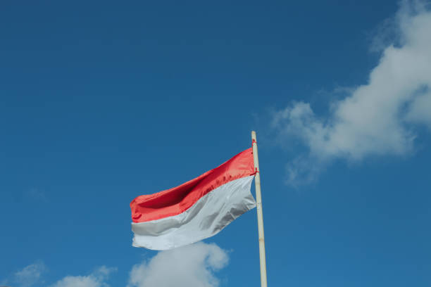 istock Indonesian Flag, Red and White 2168227512
