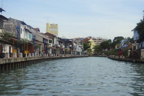 istock Art on Malacca River Houses, Malacca, Malaysia 2168228214