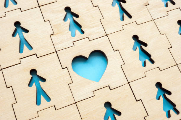 istock Connecting hearts, puzzle pieces representing relationships and emotions. 2168237403