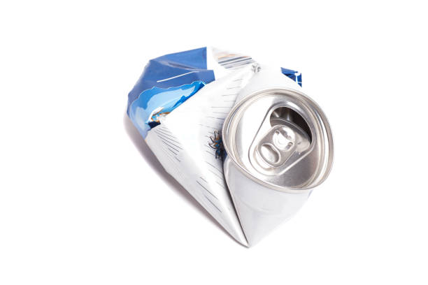 istock Empty crumpled can from energy drink or beer 2168245205