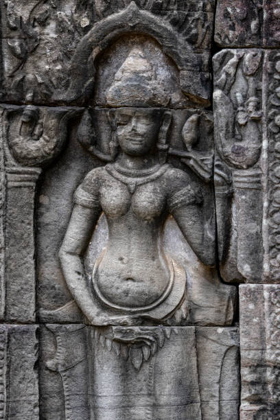 istock Devata Bas-relief at Banteay Kdei Temple, Siem Reap, Cambodia 2168264365