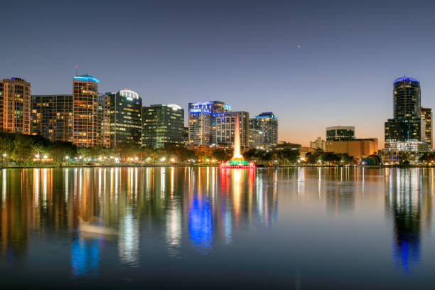 istock Orlando city skyline at night, Florida, 2168268023
