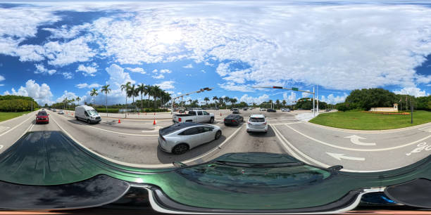 istock 360 photo intersection at Weston Florida 2168274115