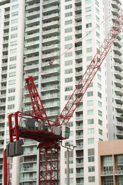 Cranes at construction sites Downtown Miami 2024