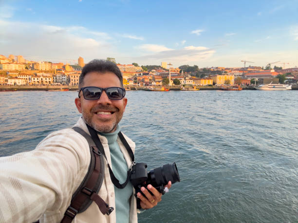 istock Man taking a selfie on the Douro River 2168280755