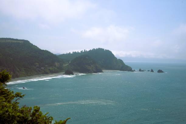 istock View of beach and surrounding bay from far above 2168283346