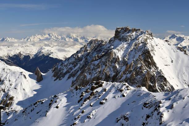 istock Winter mountain peaks in the Three Valleys region 2168284432