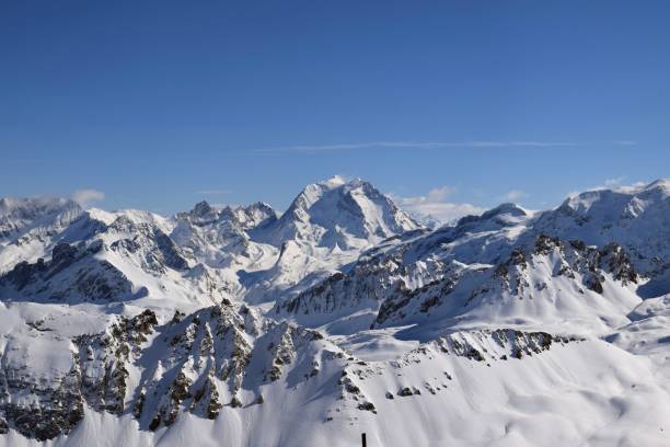 istock Winter mountain peaks in the Three Valleys region 2168284453