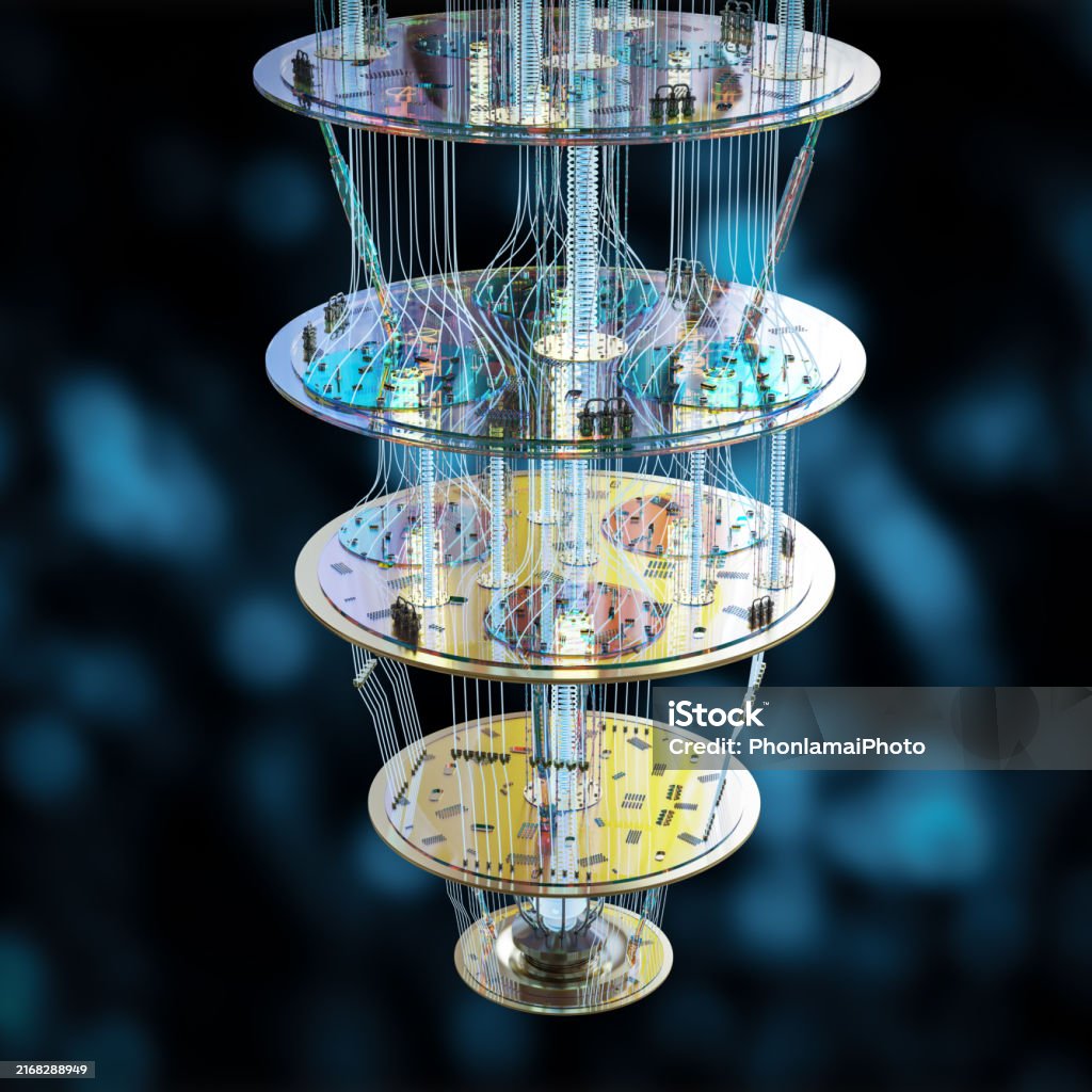 Golden Image Virtual Machine Process Golden Quantum Computer Machine Stock Photo - Download Image Now ...