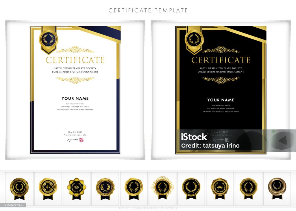 Certificate Design Simple Many Many Design Award Certificate Template Design 226 Stock Illustration - Download ...