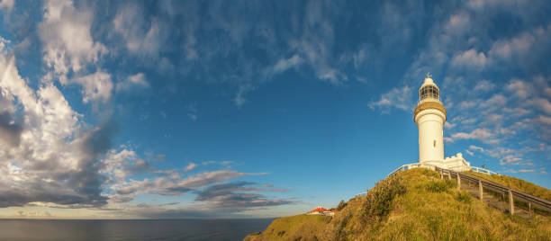 Panorama of Cape Byron Lighthouse, Byron Bay, New South Wales, Australia, the most Easterly point of the Australian mainland