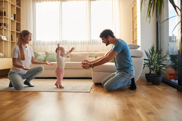 istock First steps of our baby 2168317545