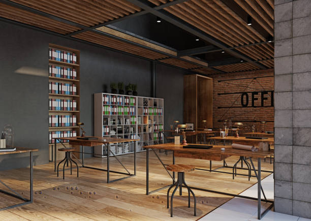 istock open office space with wooden floors and brick walls 2168320269