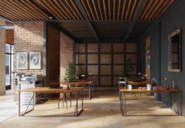 istock open office space with wooden floors and brick walls 2168320282